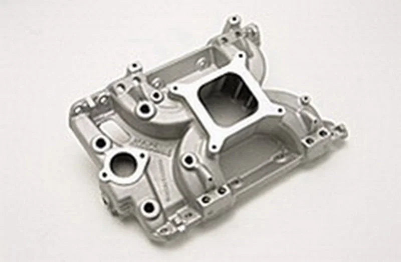Edelbrock Intake Manifold Victor Series EFI Pontiac Polished Finish - Back View