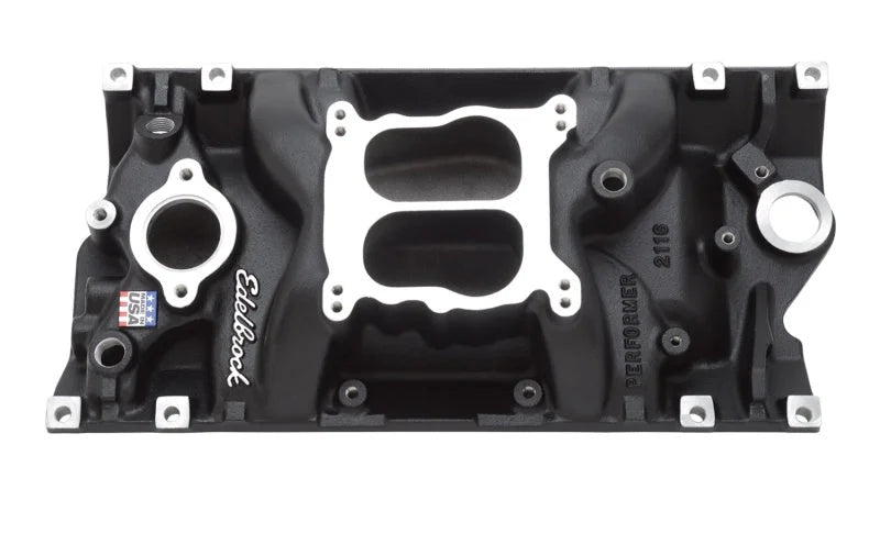 Edelbrock Intake SBC Performer Vortec Black - Main Product View