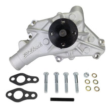 Load image into Gallery viewer, Edelbrock Long Water Pump For Small-Block Chevy, Reverse Rotation, Satin Finish - Main Product View