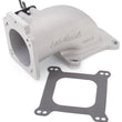 Load image into Gallery viewer, Edelbrock Low Profile Intake Elbow 90mm Throttle Body to Square-Bore Flange As-Cast Finish - Main Product View