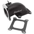 Load image into Gallery viewer, Edelbrock Low Profile Intake Elbow 90mm Throttle Body to Square-Bore Flange Black Finish - Main Product View