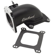 Load image into Gallery viewer, Edelbrock Low Profile Intake Elbow 90mm Throttle Body to Square-Bore Flange Black Finish - Main Product View