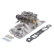 Load image into Gallery viewer, Edelbrock Manifold And Carb Kit Performer Eps Small Block Chevrolet 1957-1986 Natural Finish - Installation View