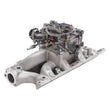 Load image into Gallery viewer, Edelbrock Manifold And Carb Kit Performer RPM Air-Gap Small Block Ford 289-302 Natural Finish - Side View