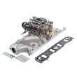 Load image into Gallery viewer, Edelbrock Manifold And Carb Kit Performer Small Block Ford 289-302 Natural Finish - Side View