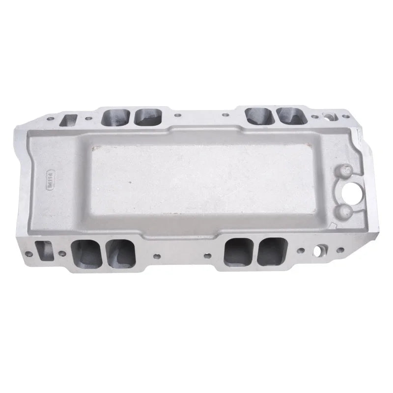 Edelbrock Manifold BB Chevy Tall Deck Super Victor II (632) CNC Port-Matched for 60409 CNC Heads - Back View