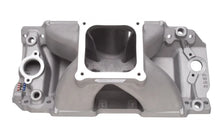 Load image into Gallery viewer, Edelbrock Manifold BBC Super Victor 632 Tall Deck Conventional Rect Port Heads - Side View