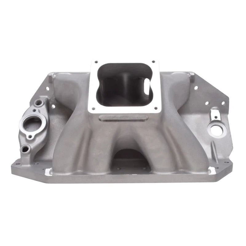 Edelbrock Manifold Big Victor II BBC w/ Edelbrock Profiler or Dart Big Chief Heads Dominator Flange - Side View