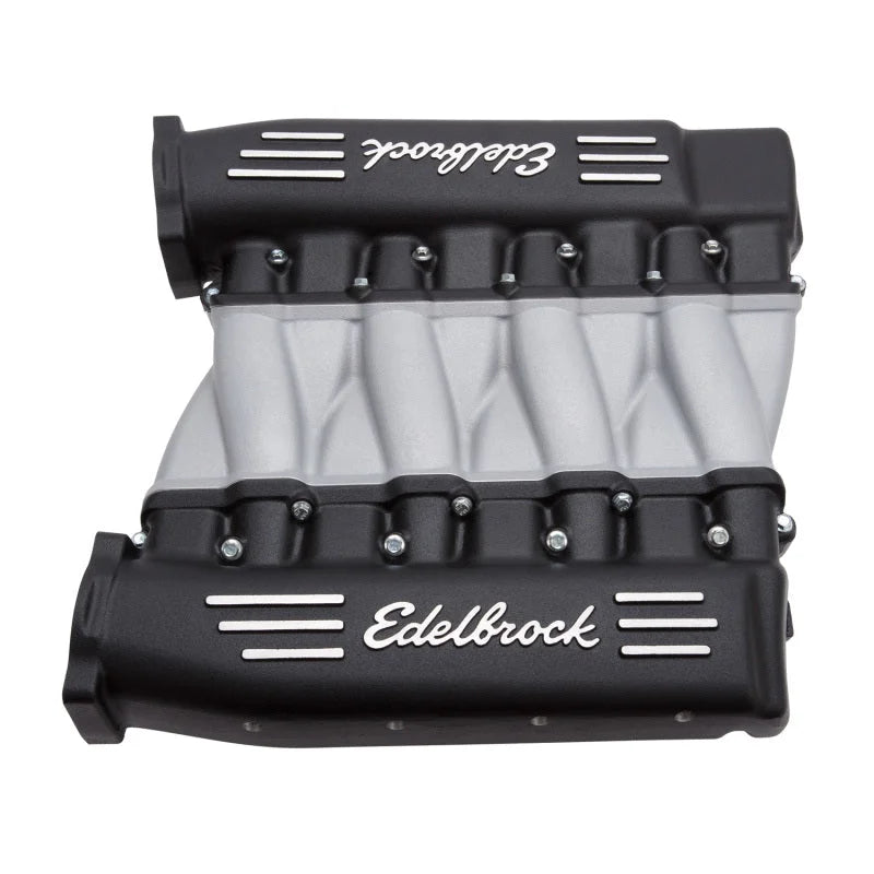 Edelbrock Manifold Chevy Ls LS3 Cross Ram w/ Black Plenums - Side View