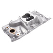 Load image into Gallery viewer, Edelbrock Manifold Marine RPM Chevy Big Block Oval Port w/ Brass - Side View