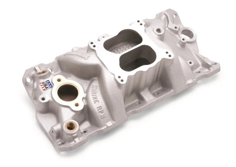 Edelbrock Manifold SBC 23-Degree Marine RPM 1955-1986 w/ Brass - Additional View 8