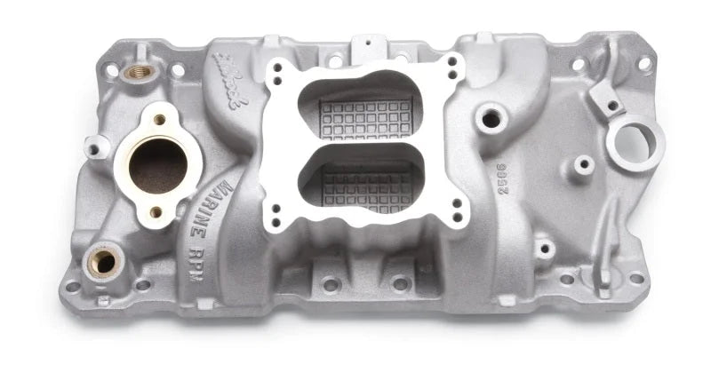 Edelbrock Manifold SBC 23-Degree Marine RPM 1987-1995 w/ Brass - Additional View 6