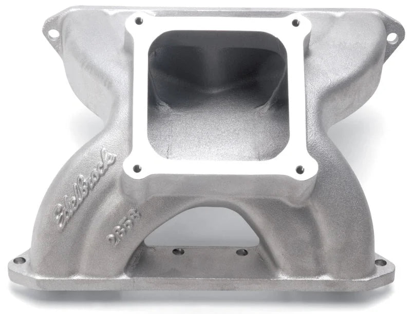 Edelbrock Manifold SBC Victor Spider Glidden 18 Deg Heads Dominator Flange - Side View