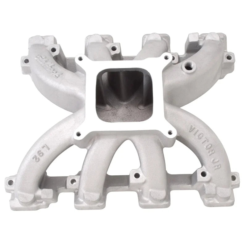 Edelbrock Manifold Victor Jr GM Gen IV* L92 Carbureted Applications (*Corrected-Mc) - Side View