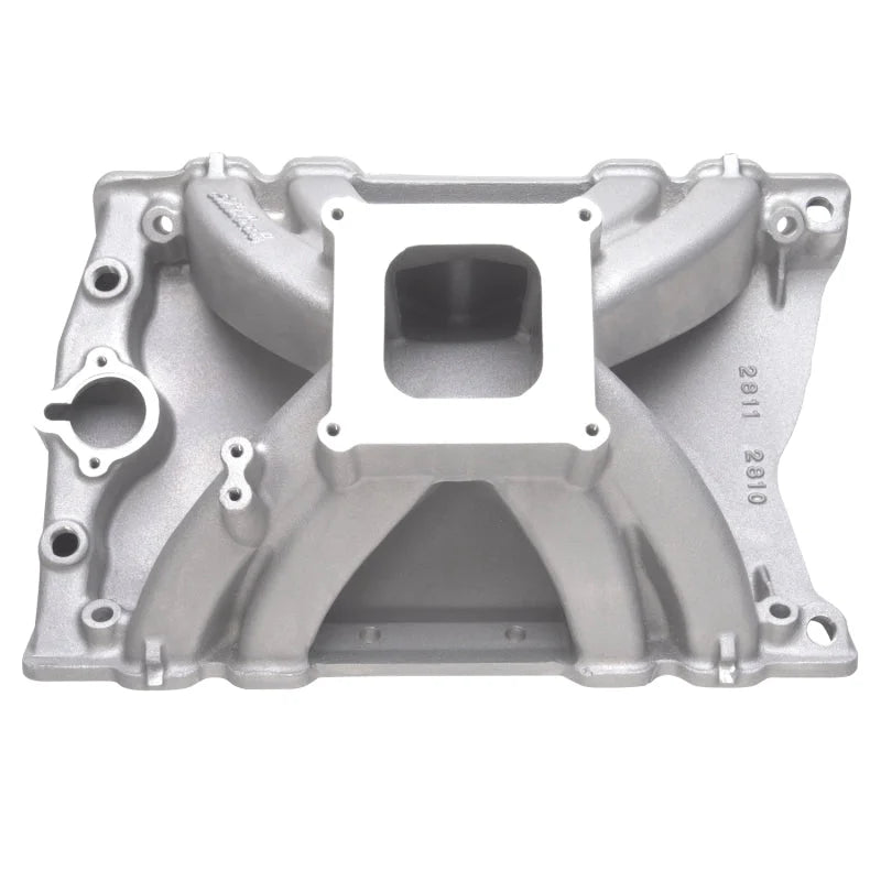 Edelbrock Manifold Victor Olds w/ Standard Square-Bore Flange - Side View