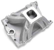 Load image into Gallery viewer, Edelbrock Manifold Victor Olds w/ Standard Square-Bore Flange - Back View