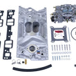 Load image into Gallery viewer, Edelbrock Manifold and Carb Kit Performer SBC Vortec Natural Finish