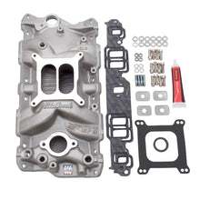 Load image into Gallery viewer, Edelbrock Manifold w/ Installation Kit Performer Eps SBC 1957-1986 Natural Finish - Main Product View