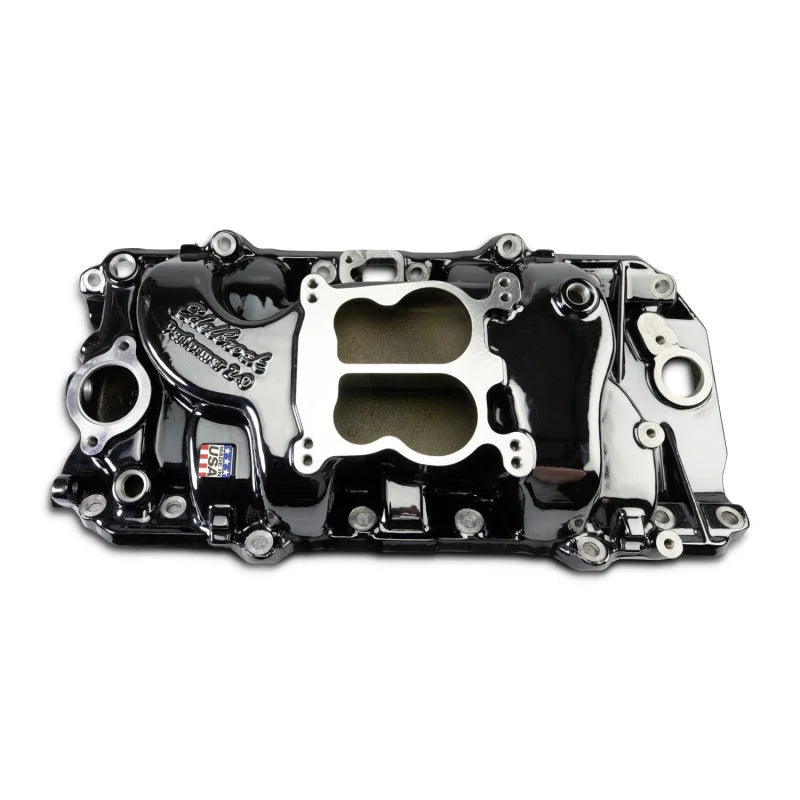 Edelbrock Oval Port Heads Performer 2-O Manifold - Black Plasma fits 1965-1990 Chevrolet BB - Main Product View