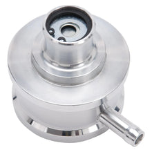 Load image into Gallery viewer, Edelbrock PCV for Valve Cover Aluminum Round Push In w/ 90-Degree Port Breather Look w/ Etched Logo - Installation View