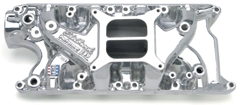 Edelbrock Perf 289 w/ O EGR Polished Manifold - Side View
