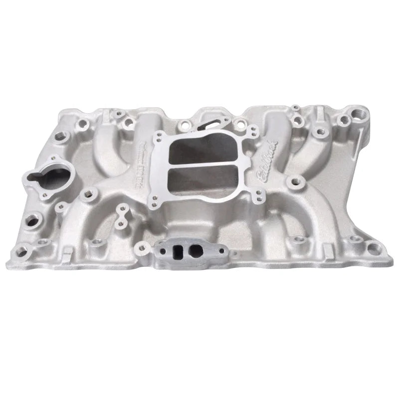 Edelbrock Perf Manifold 350 Olds EGR - Side View