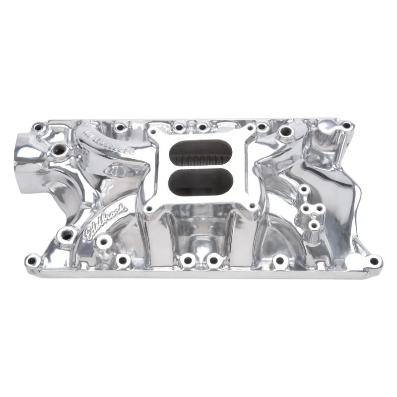 Edelbrock Perf RPM 351-W Polished Mani - Main Product View