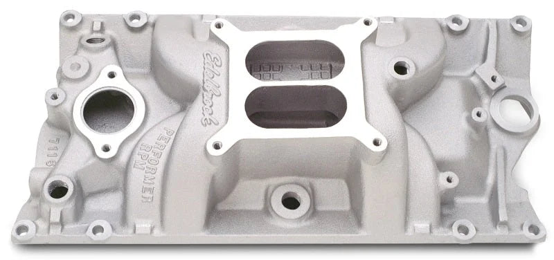 Edelbrock Perf RPM Vortec Manifold - Side View