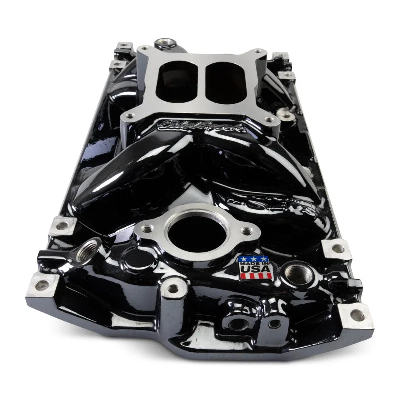 Edelbrock Performance EPS Manifold - Black Plasma Finish fits Chevy Vortec Sb - Side View