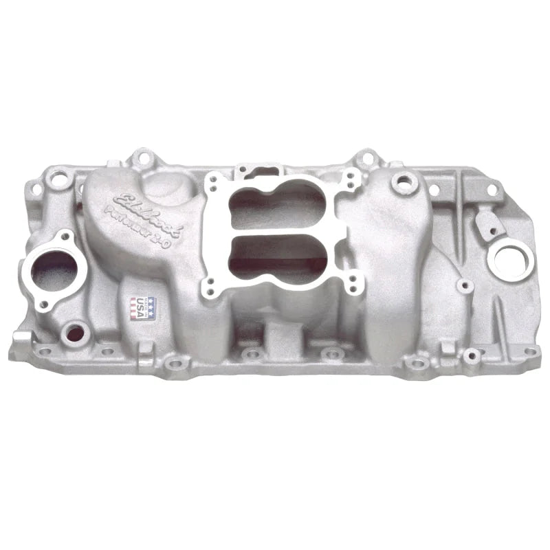Edelbrock Performer 2-O w/ O EGR Manifold - Side View