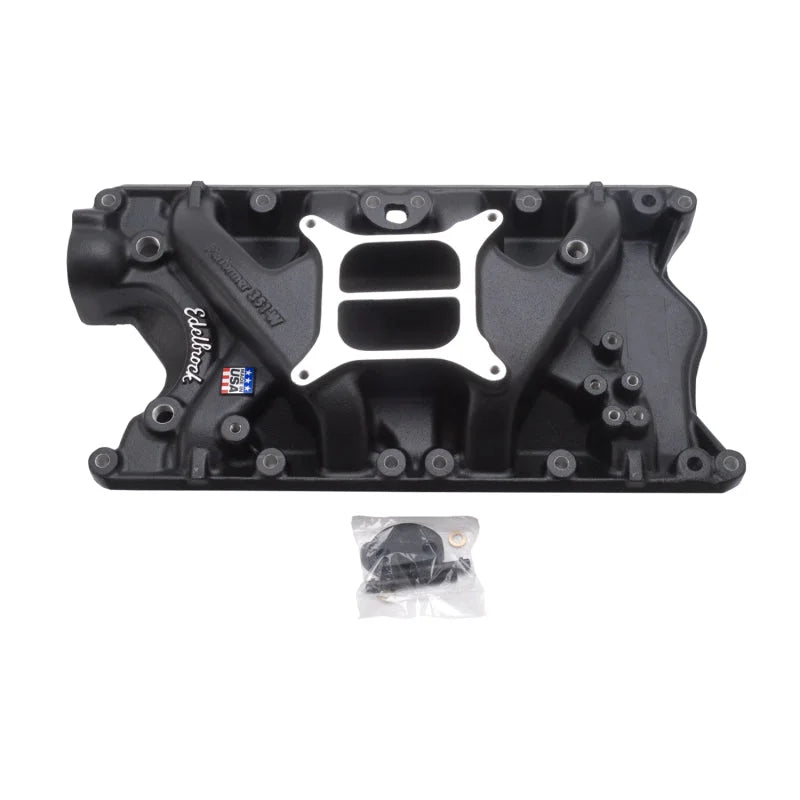 Edelbrock Performer 351-W Black - Side View
