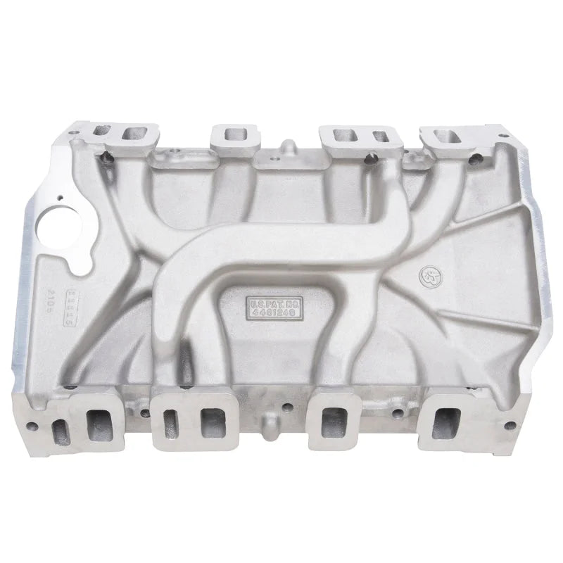 Edelbrock Performer 390 w/ O EGR Polished Manifold - Side View