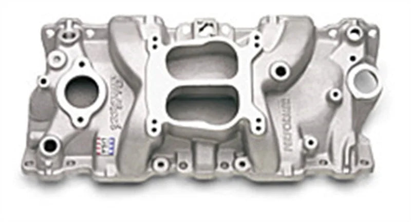 Edelbrock Performer 87-95 Polished Manifold - Side View