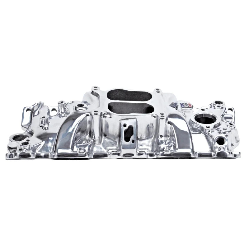 Edelbrock Performer 87-95 Polished Manifold - Back View