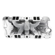 Load image into Gallery viewer, Edelbrock Performer EPS Intake Manifold w/ Oil Fill Tube - Chrome Plasma fits Chevy Sb - Back View