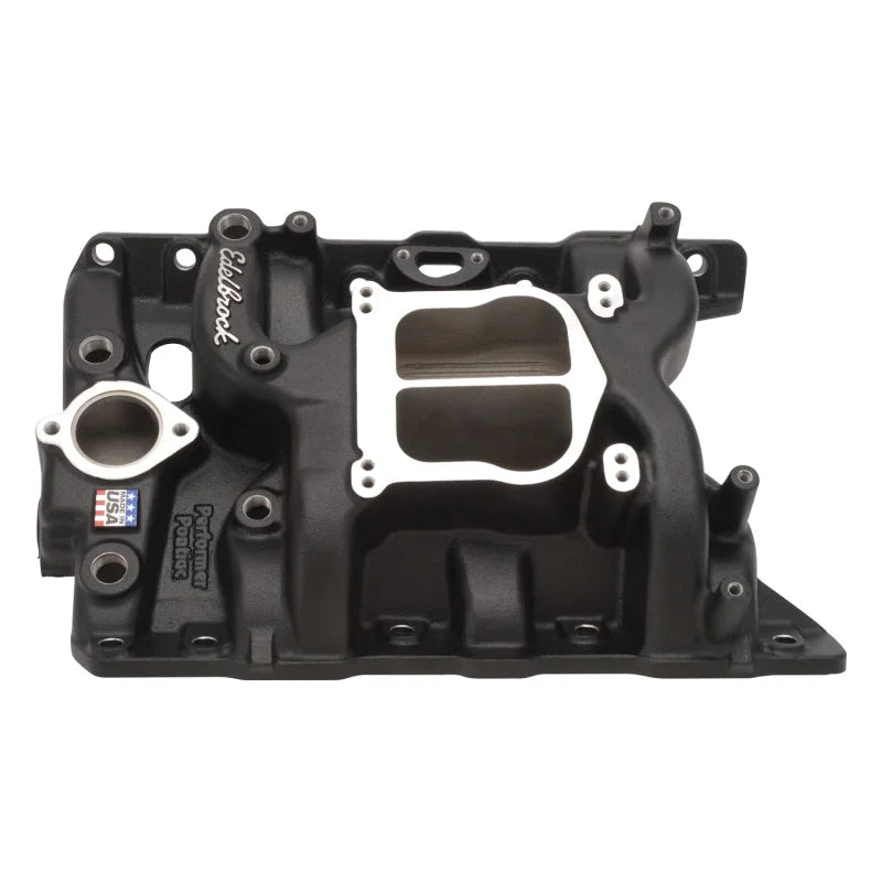 Edelbrock Performer Pontiac Black - Side View