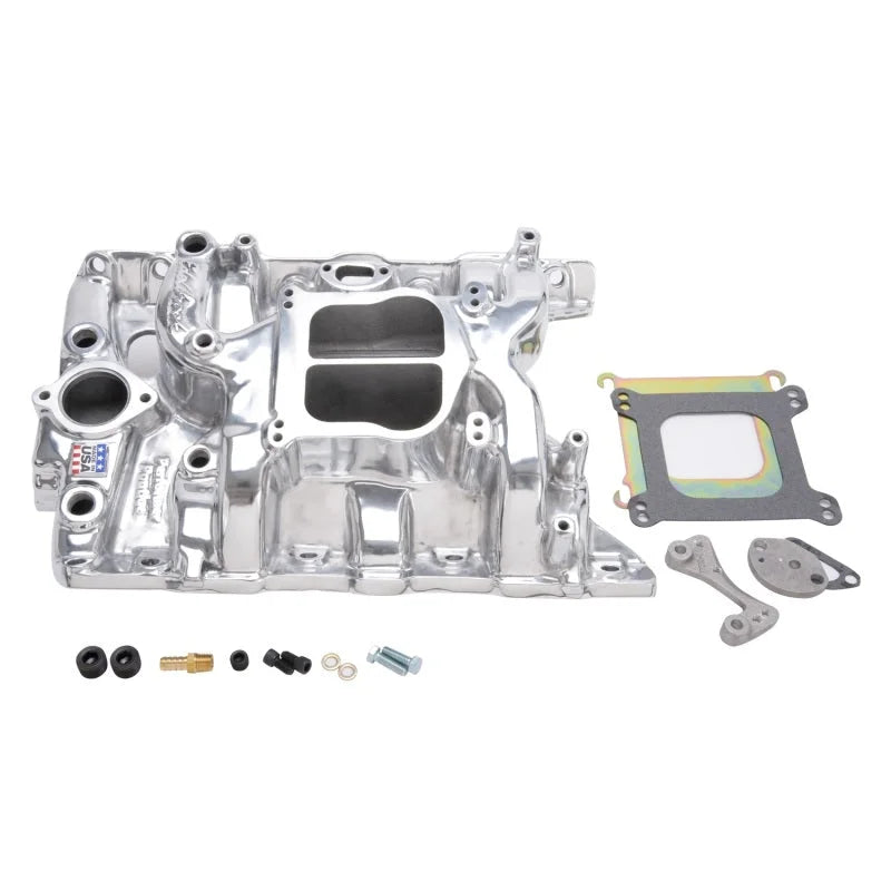 Edelbrock Performer Pontiac Polished Manifold - Main Product View