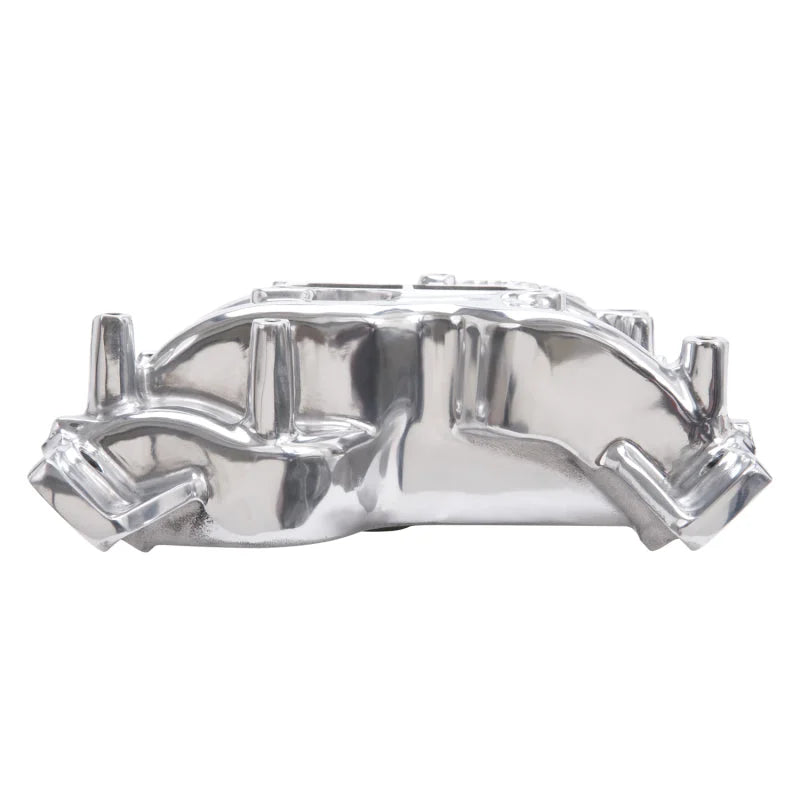 Edelbrock Performer Pontiac Polished Manifold - Side View