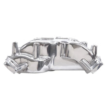Load image into Gallery viewer, Edelbrock Performer Pontiac Polished Manifold - Side View