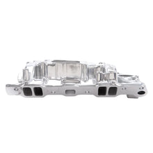 Load image into Gallery viewer, Edelbrock Performer Pontiac Polished Manifold - Installation View