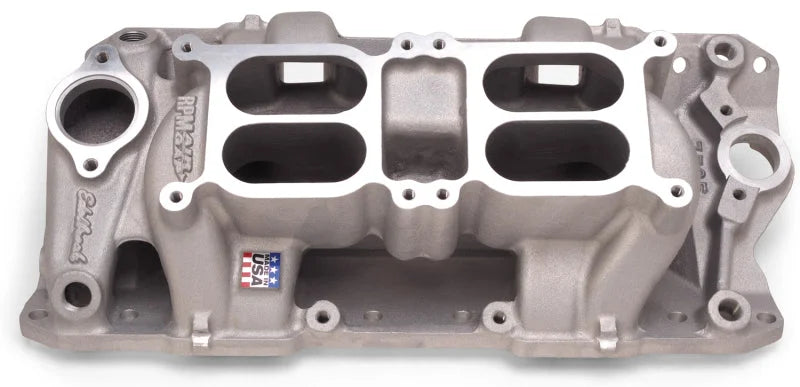 Edelbrock Performer RPM Dual-Quad Air-Gap for Small-Block Chevy - Side View