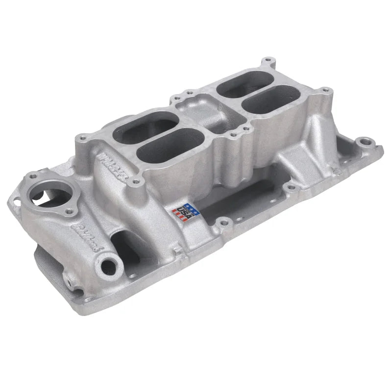 Edelbrock Performer RPM Dual-Quad Air-Gap for Small-Block Chevy - Back View