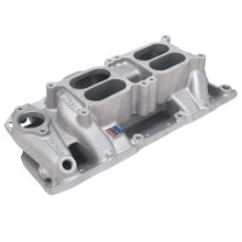 Load image into Gallery viewer, Edelbrock Performer RPM Dual-Quad Air-Gap for Small-Block Chevy - Back View
