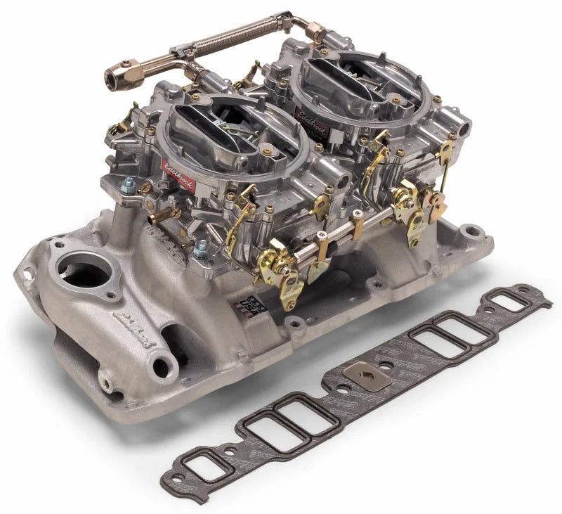 Edelbrock Performer RPM Dual-Quad Kit for 1986 And Prior SB-Chevy - Side View