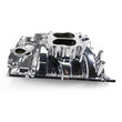 Load image into Gallery viewer, Edelbrock Performer RPM Intake Manifold - Chrome Plasma Finish fits Pontiac 326-455 - Installation View