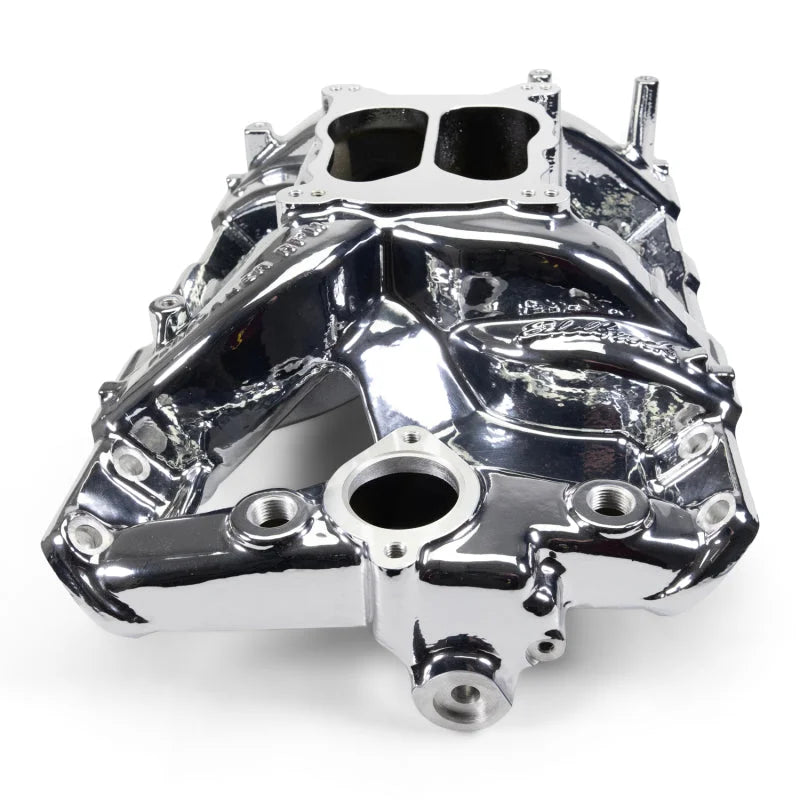 Edelbrock Performer RPM Intake Manifold - Chrome Plasma Finish fits Pontiac 326-455 - Additional View 5