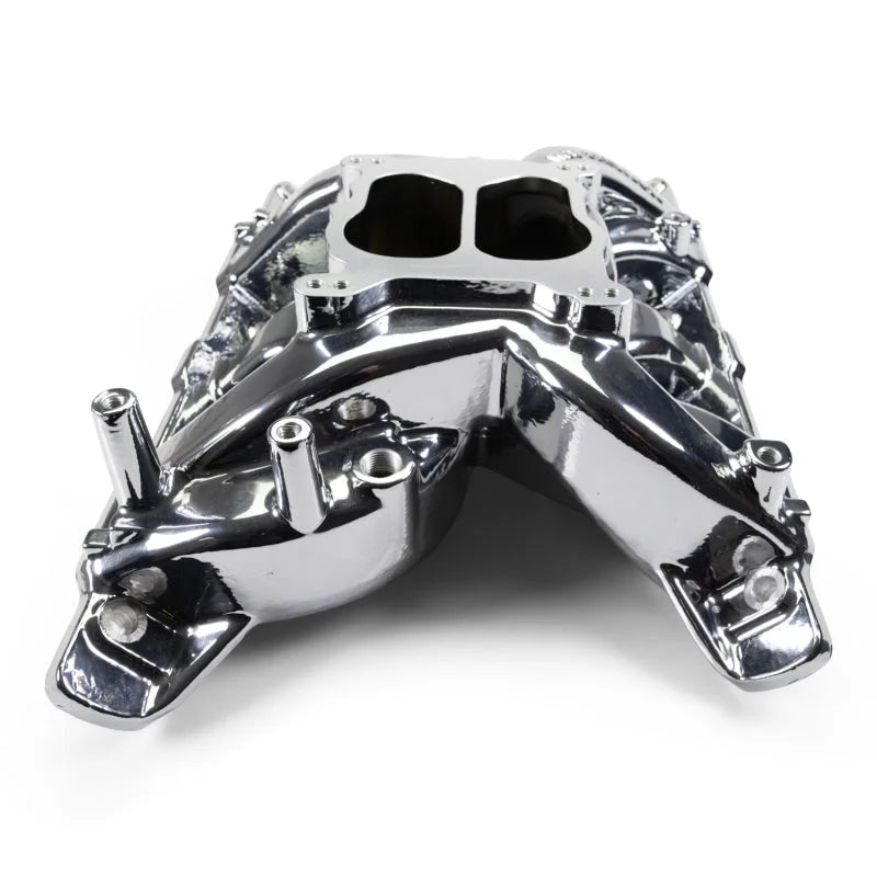 Edelbrock Performer RPM Intake Manifold - Chrome Plasma Finish fits Pontiac 326-455 - Additional View 6