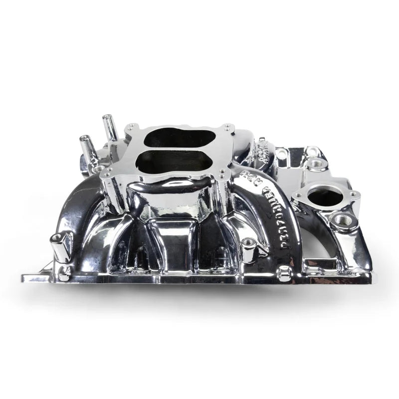 Edelbrock Performer RPM Intake Manifold - Chrome Plasma Finish fits Pontiac 326-455 - Additional View 7