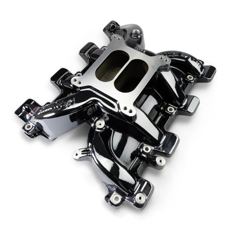 Edelbrock Performer RPM Intake Manifold Only - Black Plasma Finish fits Chevy LS1 - Side View