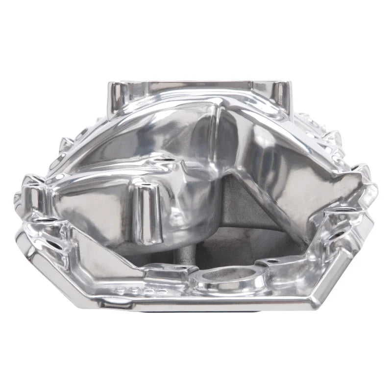 Edelbrock Polished B/B Chev Rect Port RPM Air-Gap Manifold - Back View